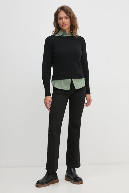 Вълнен пуловер United Colors of Benetton 1244D10C6 черен AW24