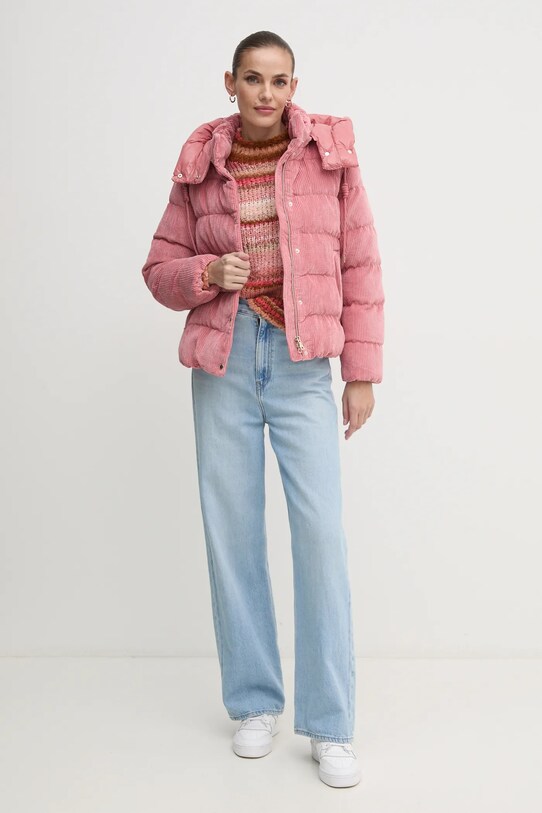 United Colors of Benetton sweter z domieszką wełny 1060D203C różowy AW24