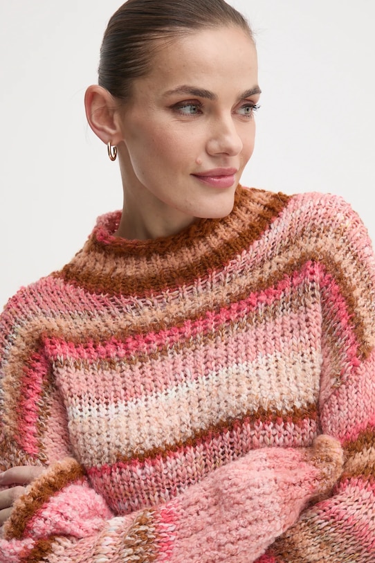 Свитер с примесью шерсти United Colors of Benetton розовый 1060D203C