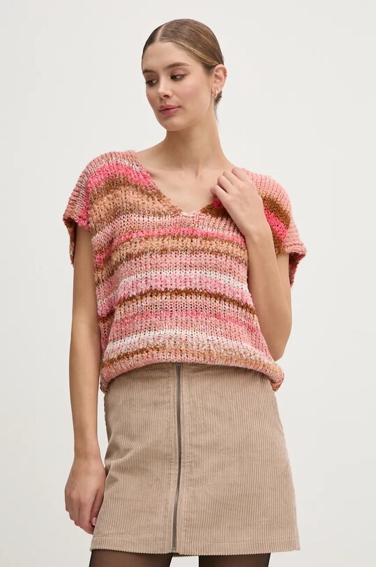 Жилетка з домішкою вовни United Colors of Benetton з додаванням вовни рожевий 1060D401W