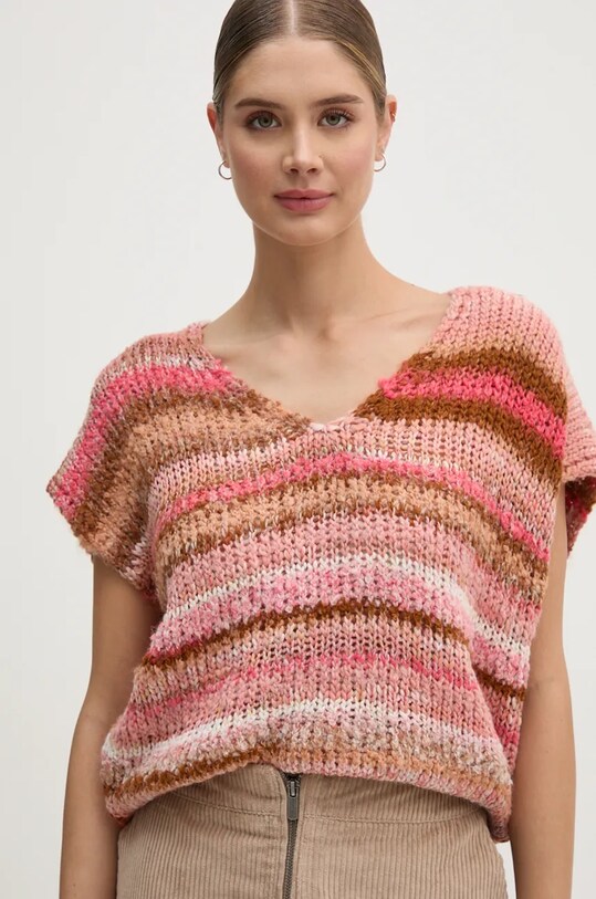 Жилетка з домішкою вовни United Colors of Benetton рожевий 1060D401W