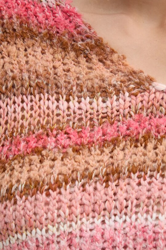 Жилетка з домішкою вовни United Colors of Benetton 1060D401W рожевий