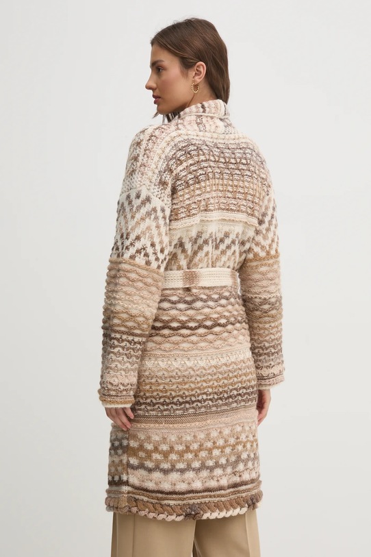 Îmbrăcăminte United Colors of Benetton cardigan din amestec de lana 115CE6042 bej