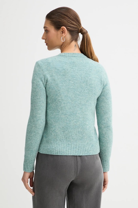 Odzież United Colors of Benetton kardigan wełniany 103ME500L turkusowy