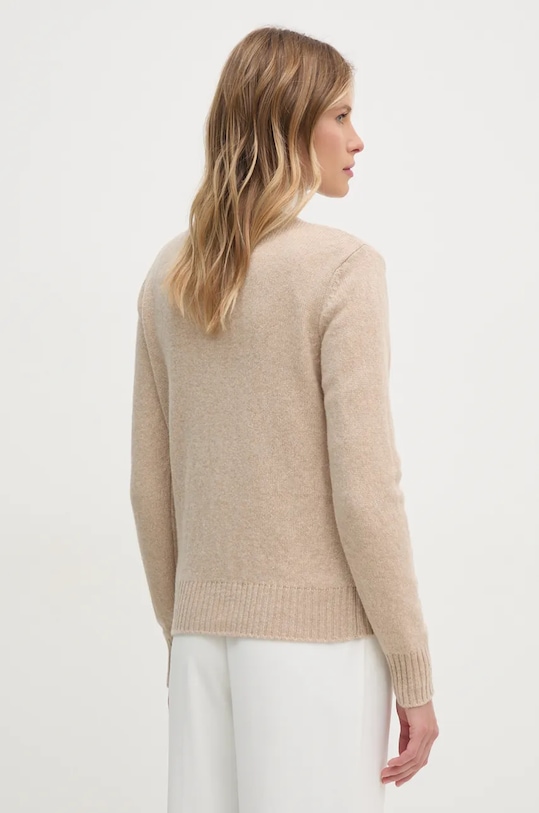 Odzież United Colors of Benetton kardigan wełniany 103ME500L beżowy