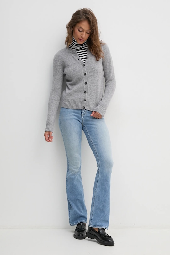 United Colors of Benetton cardigan in lana 103ME500L grigio AW25