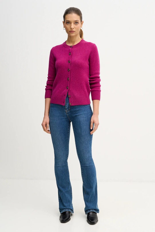 Volnena jopica United Colors of Benetton 103ME500L vijolična AW25