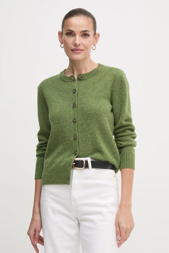 United Colors of Benetton kardigan wełniany zielony 103ME500L