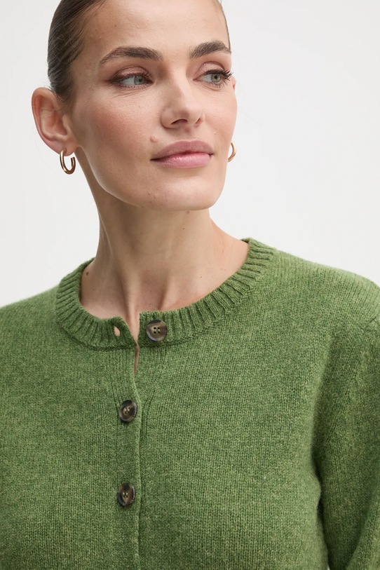 United Colors of Benetton kardigan wełniany 103ME500L zielony