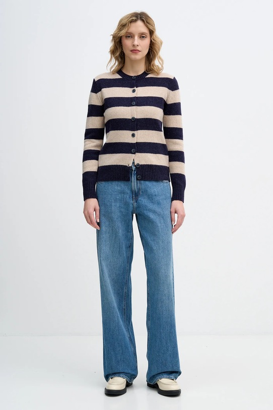 Vuneni kardigan United Colors of Benetton 103ME5014 bež AW25