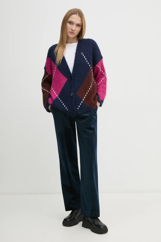 Кардиган з домішкою вовни United Colors of Benetton 1142E604I темно-синій AW24