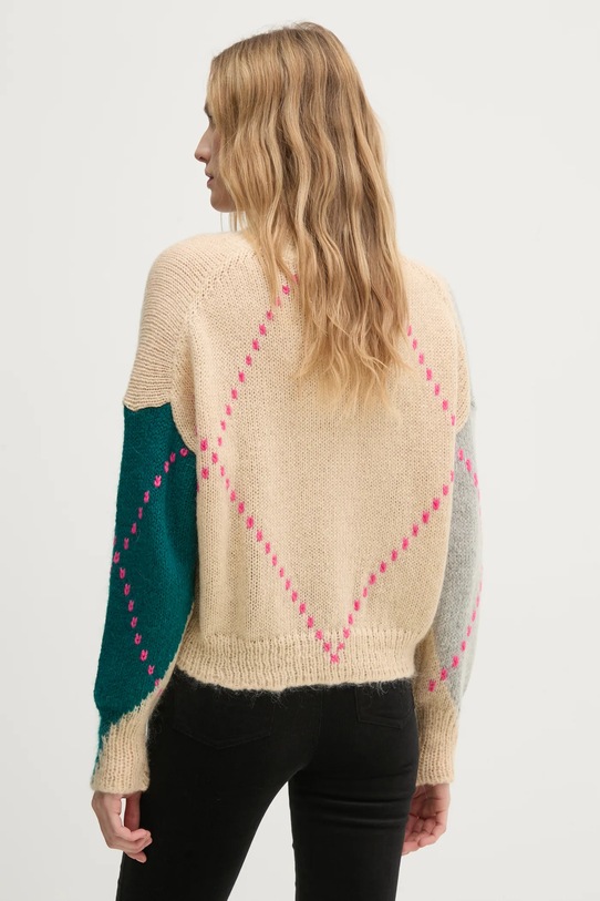 Ρούχα Πουλόβερ με προσθήκη μαλλιού United Colors of Benetton 1142E4025 μπεζ