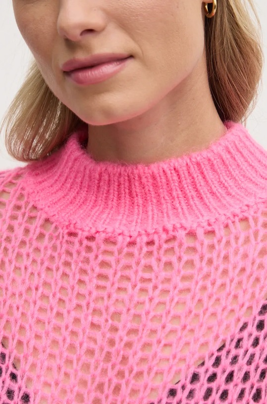 United Colors of Benetton pulover din amestec de lana 1342D10BN roz