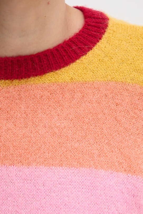 Πουλόβερ με προσθήκη μαλλιού United Colors of Benetton 1026E10BS ροζ