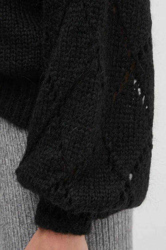 Pulover s dodatkom vune United Colors of Benetton 1442D4024 crna