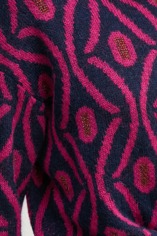 Džemper s dodatkom mohera United Colors of Benetton 1142E203I mornarsko plava