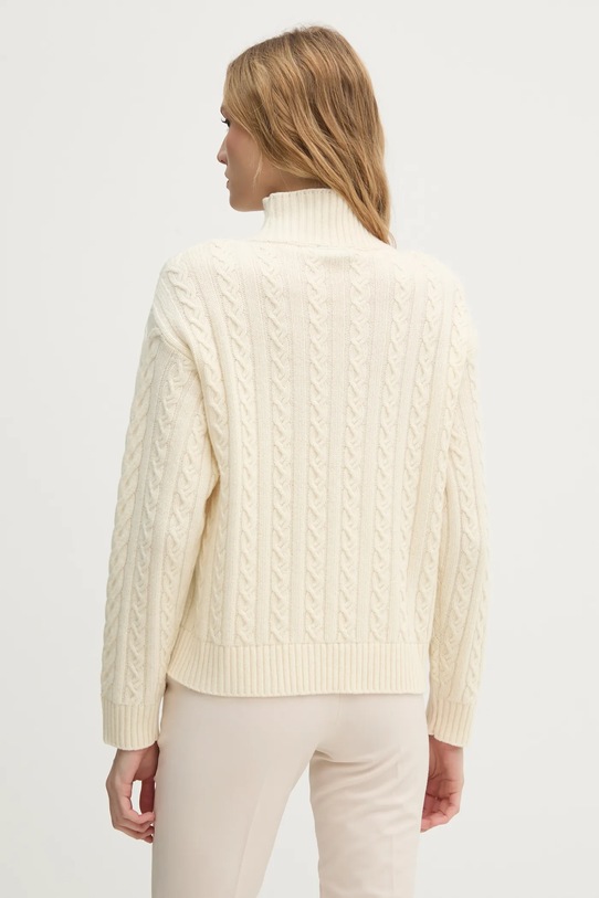 Ruházat United Colors of Benetton gyapjú pulóver 1444D203L bézs