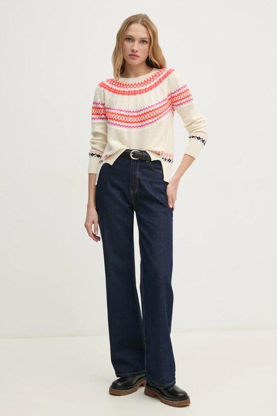 Вовняний светр United Colors of Benetton 1144E10BY бежевий NC24
