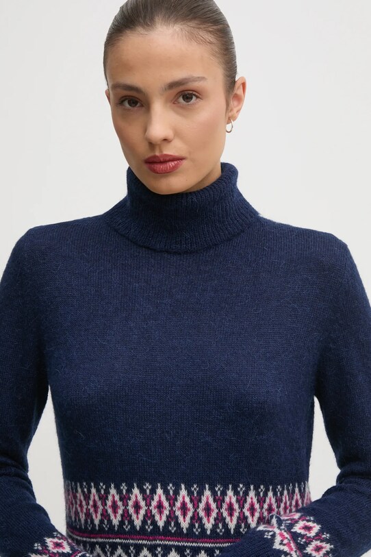 United Colors of Benetton pulover din amestec de lana bleumarin 1126E203J