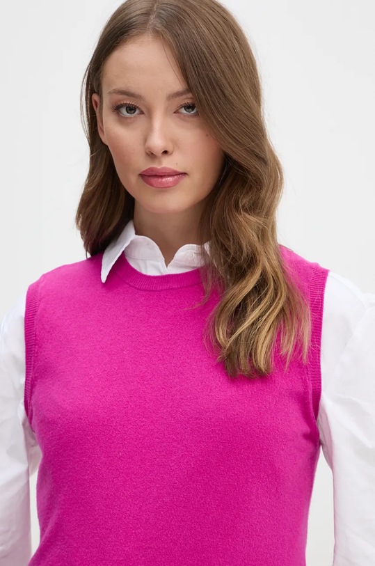 Vlněná vesta United Colors of Benetton růžová 1002D10D1