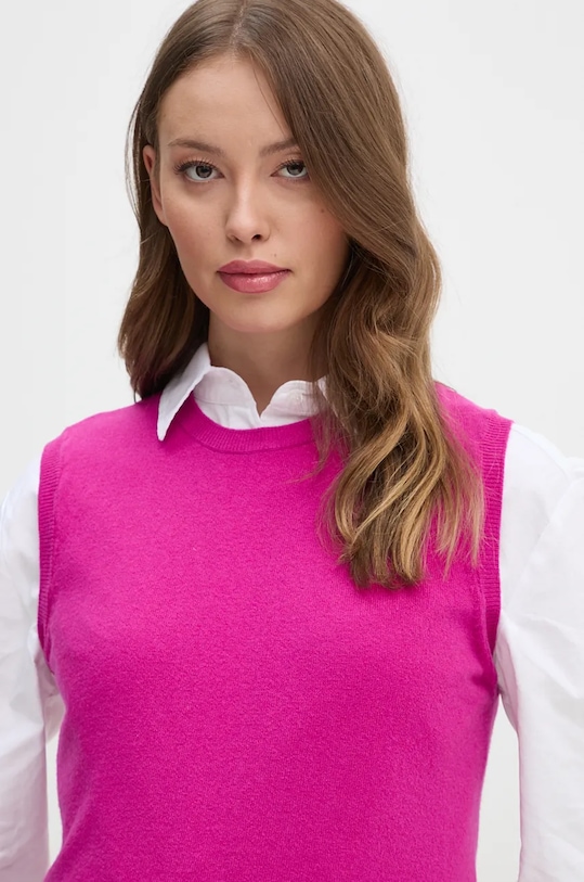 Vlněná vesta United Colors of Benetton růžová 1002D10D1