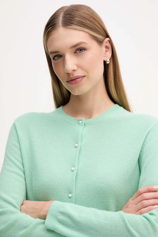 Вълнена жилетка United Colors of Benetton зелен 1002D501U