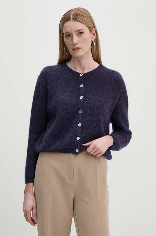 Μάλλινη ζακέτα American Vintage μωβ VITO19EH24