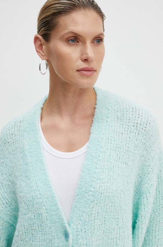 American Vintage cardigan din lana ZOL19CH24 turcoaz