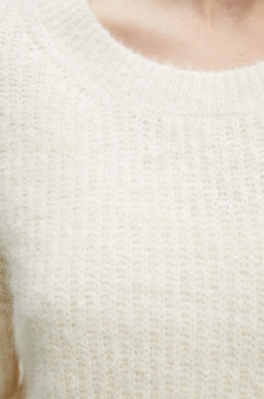 American Vintage sweter z domieszką wełny EAST18FCH24 beżowy