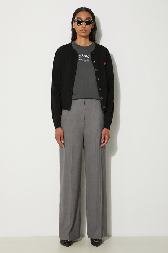 Бавовняний кардиган Kenzo Rws Boke Crest Crewneck Cardi FE62CA4763LB.99J чорний AW24
