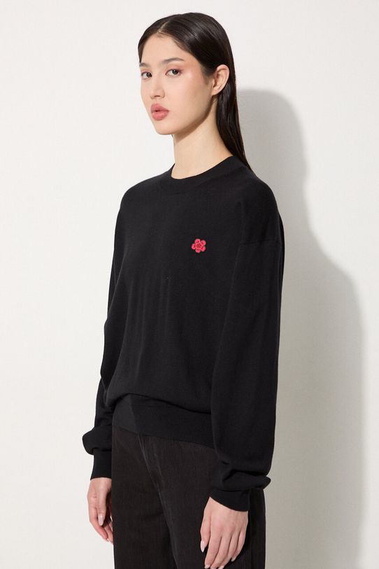 Kenzo pulover de lână Rws Boke Crest Jumper negru FE62PU4893LB.99J