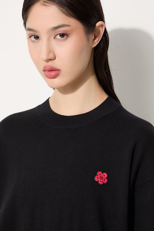 Kenzo pulover de lână Rws Boke Crest Jumper FE62PU4893LB.99J negru