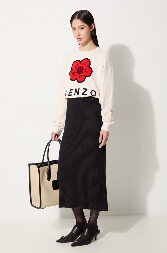 Kenzo maglione in lana Rws Boke Placed Jumper FE62PU4903LD.02 beige AW24