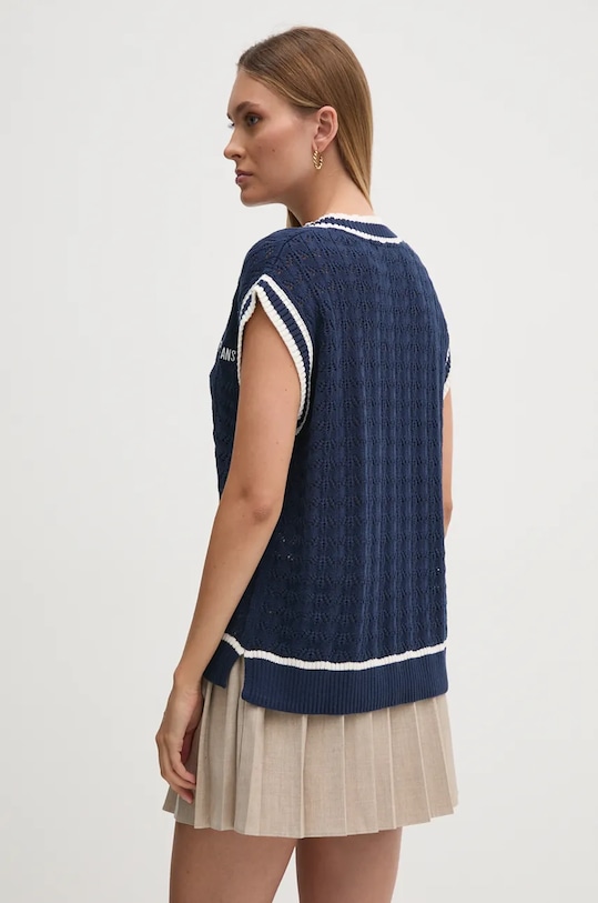 Odzież Pepe Jeans kamizelka bawełniana IVA VEST PL702167 granatowy