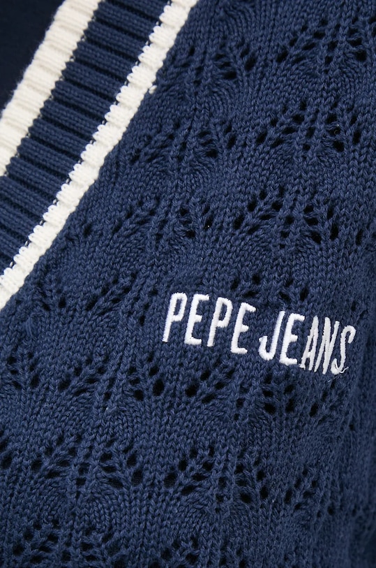 Pepe Jeans kamizelka bawełniana IVA VEST PL702167 granatowy