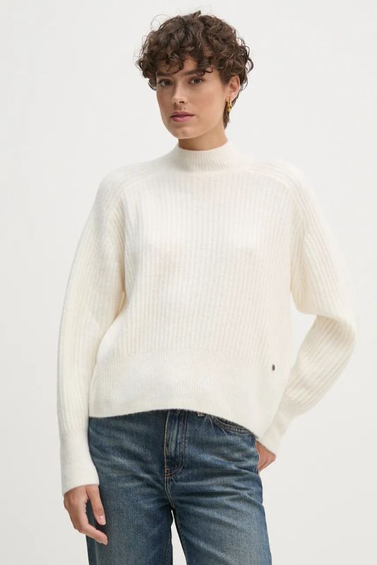 Pepe Jeans sweter z domieszką wełny IRMA PERKINS beżowy PL702191