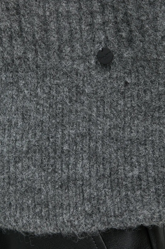Svetr z vlněné směsi Pepe Jeans IRMA PERKINS PL702191 šedá
