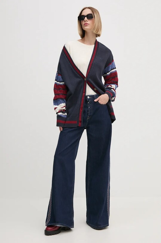 Pepe Jeans cardigan HARPER PL702203 bleumarin AW24