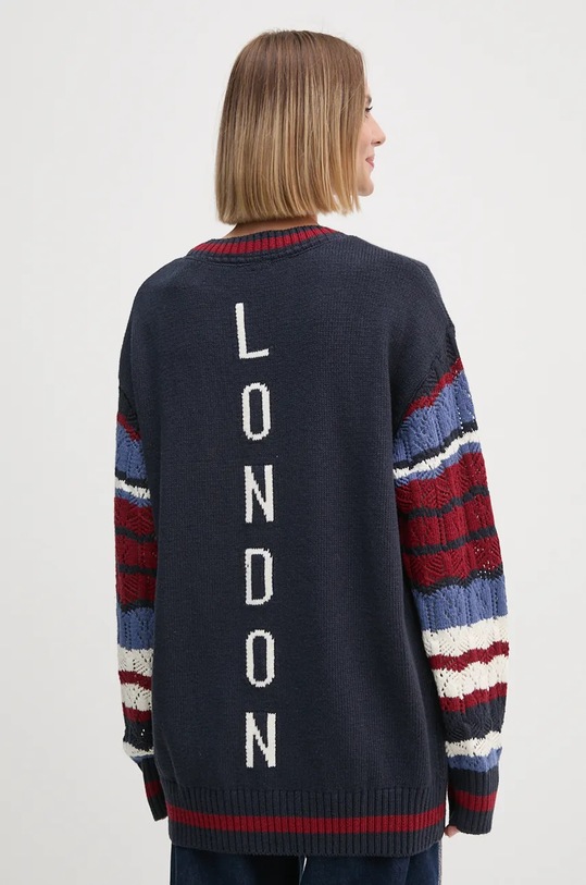 Odzież Pepe Jeans kardigan HARPER PL702203 granatowy