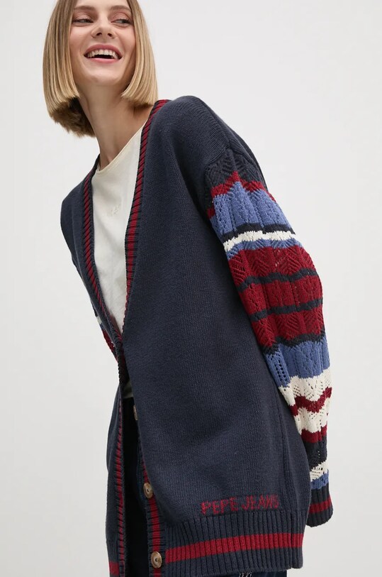 Pepe Jeans cardigan HARPER bleumarin PL702203