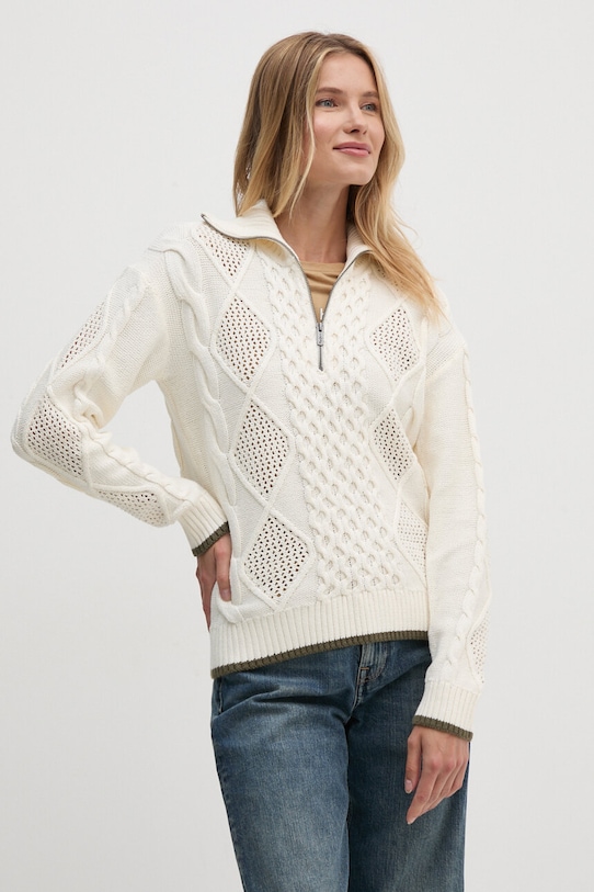 Πουλόβερ Pepe Jeans HADA POLO PL702211 μπεζ AW24