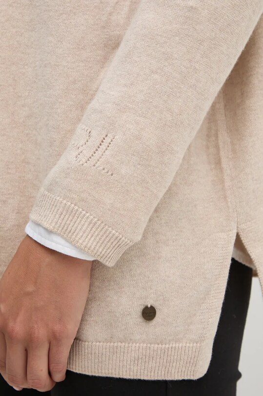 Свитер с примесью шерсти Pepe Jeans ISELA V-NECK PL702220 бежевый