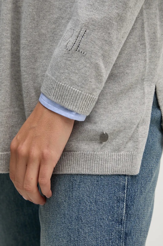 Светр з домішкою вовни Pepe Jeans ISELA V-NECK сірий PL702220