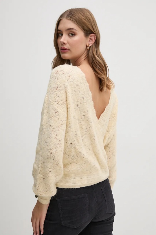 Одяг Светр з домішкою вовни Pepe Jeans HELEN WRAP PL702231 бежевий