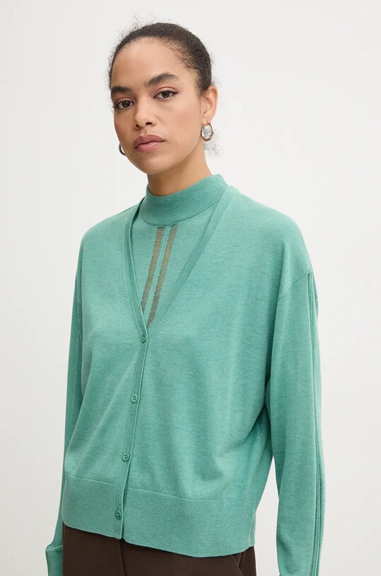 IRO cardigan de mătase verde WP12LALIE