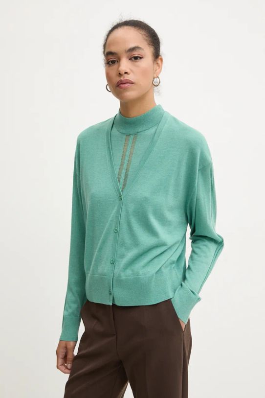 IRO cardigan de mătase WP12LALIE verde