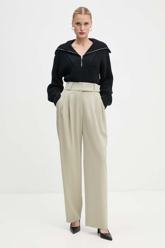 Pulover s dodatkom vune IRO WP12ROMANE crna AW24