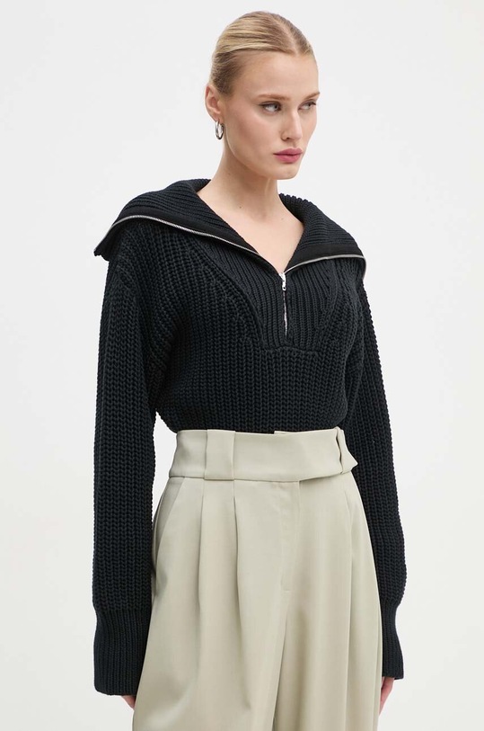 Sveter s prímesou vlny IRO čierna WP12ROMANE