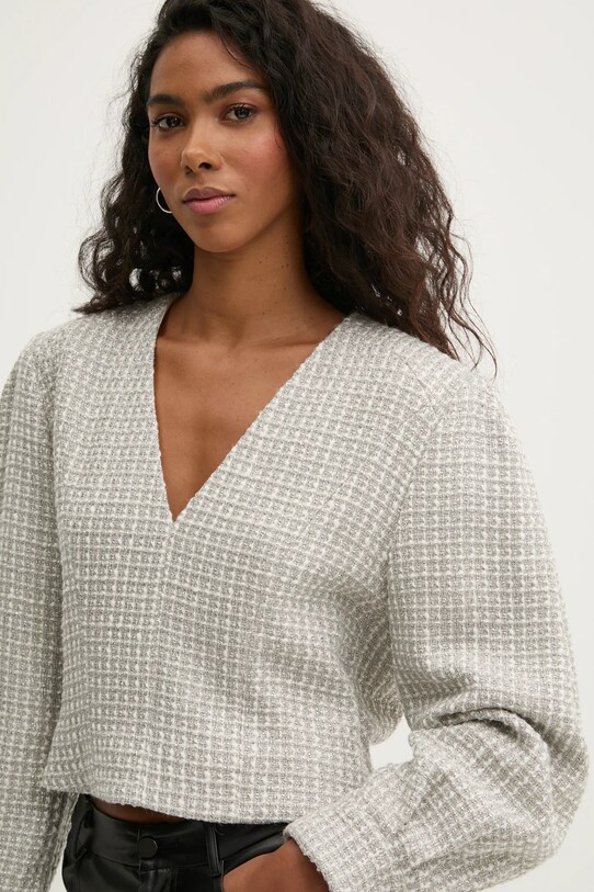 IRO bluzka z domieszką wełny beżowy WM16JILLA