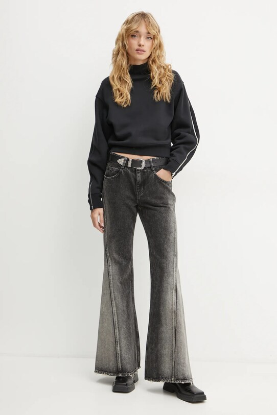 IRO pulóver gyapjú keverékből WM14LASIE fekete AW24